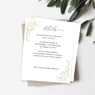 Detalhes do Floral Vinculado Dourado do Orçamento