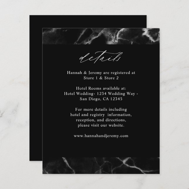 Detalhes do Mármore Preto do Orçamento (Frente/Verso)