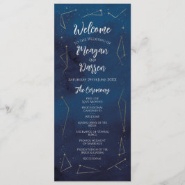 Detalhes do Menu da Cerimônia de Casamento Navy do