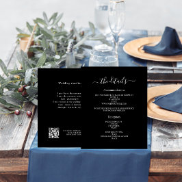 Detalhes do programa de casamento branco preto