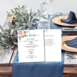 detalhes do programa de casamento floral de ouro r