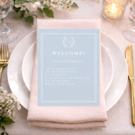 Detalhes do programa de casamento monogramado em a