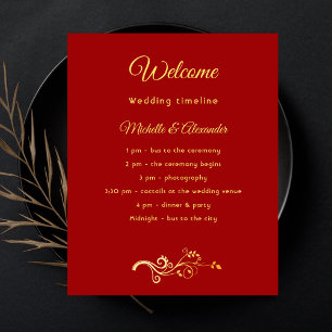 Detalhes do programa de casamento ouro vermelho do