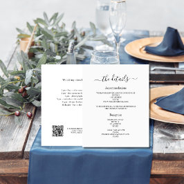 Detalhes do programa de casamento preto branco Cód