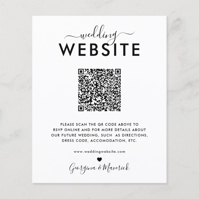 Detalhes do Site de Noivado com QR Code de Orçamen (Frente)
