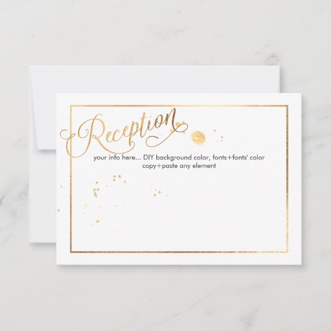 Detalhes Dourados/Recepção PixDezines Dazzled/Faux (Frente)