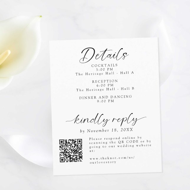 Detalhes e Casamento Mínimo RSVP (Criador carregado)