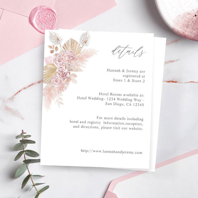 Detalhes Florais Boho Rosa Orçamento (Criador carregado)