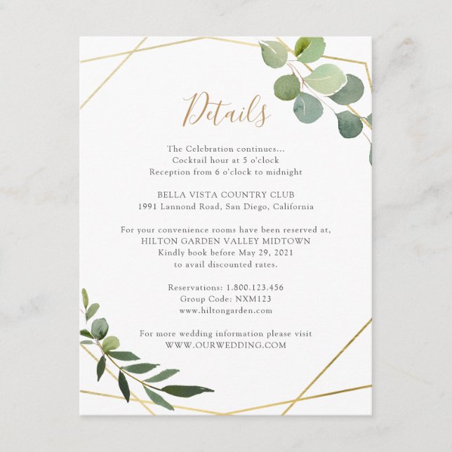 Detalhes Geométricos da Informação sobre o Eucalyp (Frente)