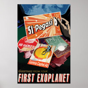 Detecção do Poster de Exoplaneta do Espaço Retroat