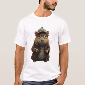 Detetive Cavy - Mistério Lover Minúsculo Camisa de