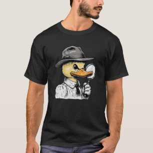 Detetive de Pato Lápis em Camisa Branca