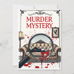 Detetive Murder Mystery Convite DIY