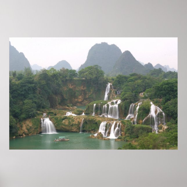 Detian Waterfall, China Framed Photo Impressão (Frente)