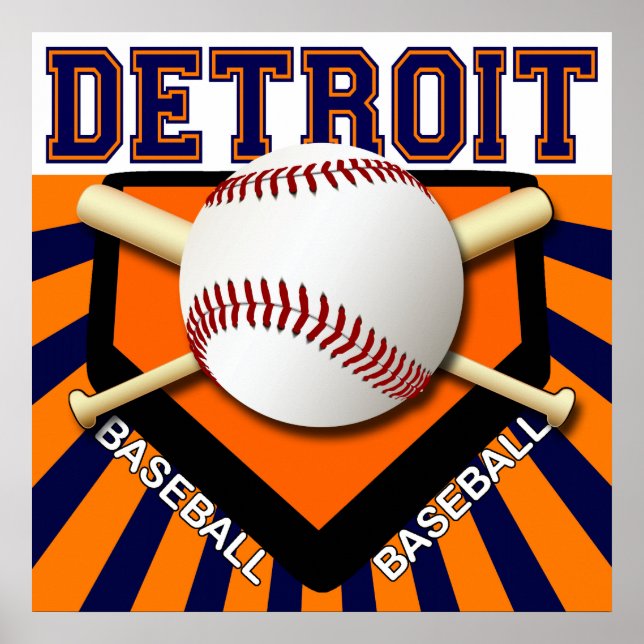 DETROIT BASEBALL POSTER (Frente)