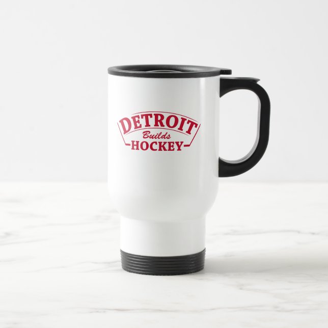 Detroit constrói a caneca de viagem do branco do (Direita)