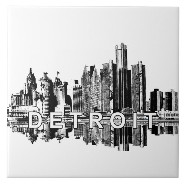 Detroit, linha do horizonte de Michigan (Frente)