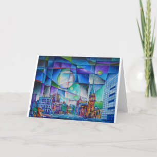 Detroit Painting Foled Cartões de agradecimentos