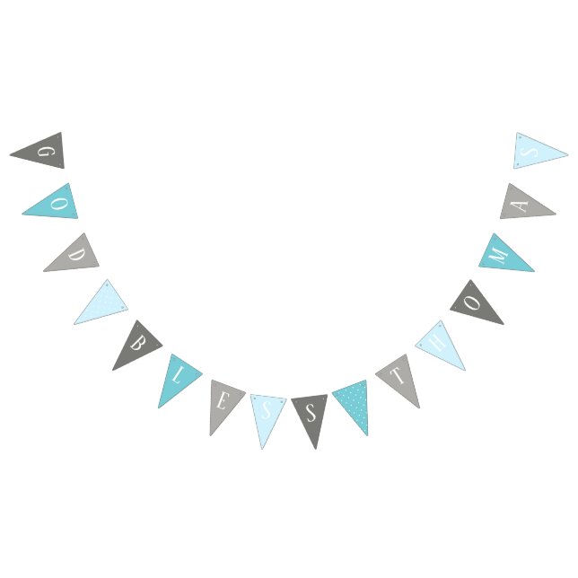 Deus abençoe bandeira azul e cinzenta de Thomas do (Todos)