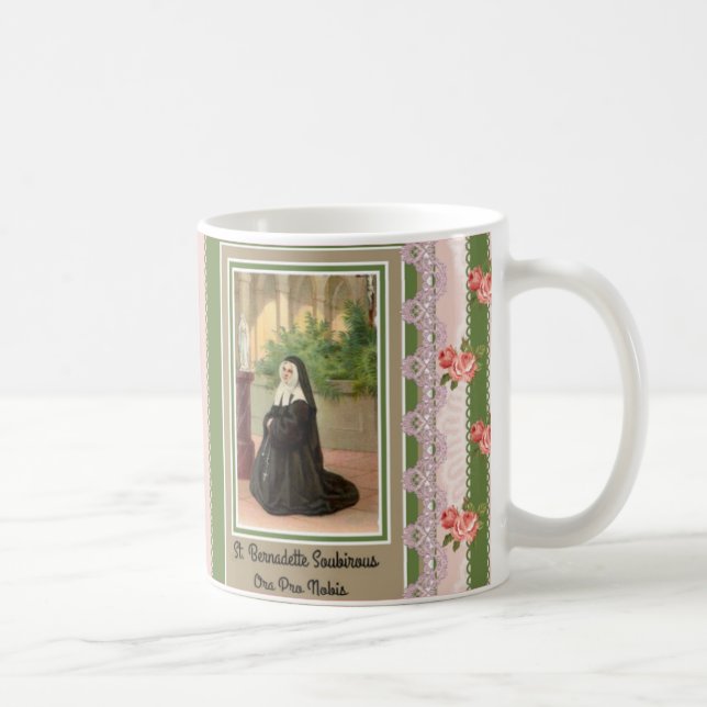 Deus abençoe do St. Bernadette Lourdes você caneca (Direita)