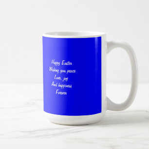 Deus abençoe você na páscoa de canecas de café