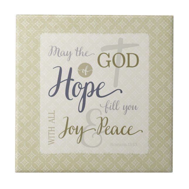 Deus da Esperança Preencha-o com alegria e paz (Frente)