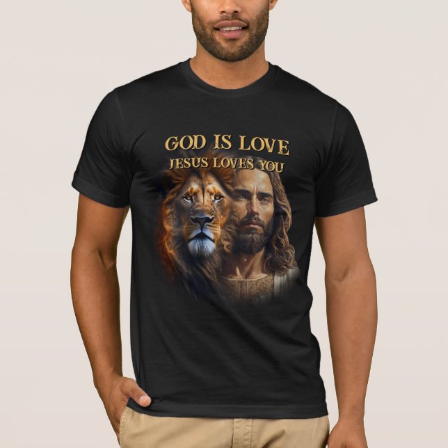 DEUS DE Camisa Personalizada É AMOR - JESUS TE AMA (Frente)