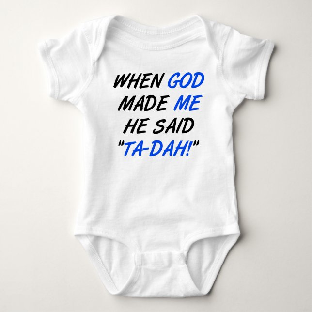 Deus Disse Tadah Camiseta Divertida de Manga Longa (Frente)