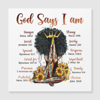 Deus diz que eu sou mulher negra cristã de melanin