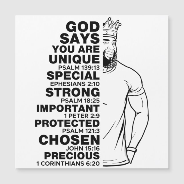 Deus diz que eu sou o rei negro Melanin Man Bruh B (Frente)