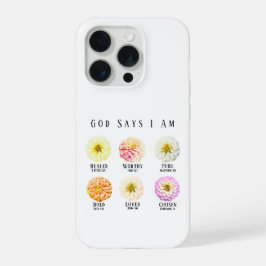 Deus Diz Que Eu Sou Versículo Bíblico Floral Afirm