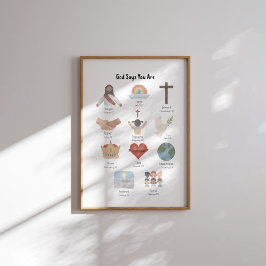 Deus diz que você é poster de afirmação de criança