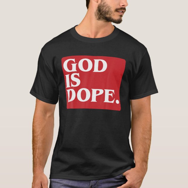 Deus é a corda das camisas cristãs camisa engraçad (Frente)