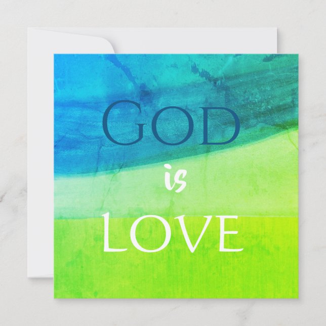 Deus é Amor Cartão Inspirador (Frente)
