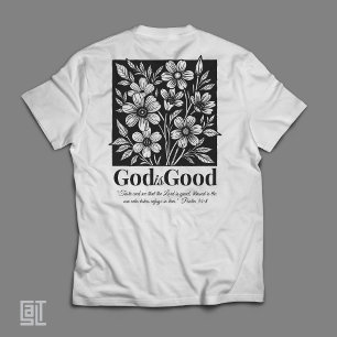 Deus É Bom Floral Escritura Inspirador