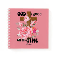 Deus é bom o tempo todo frase cristã floral