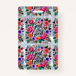 Deus é bom religioso, religioso, Crachá do present