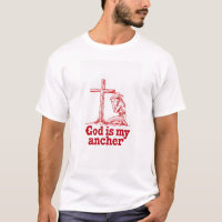 Deus é minha âncora camiseta masculina premium