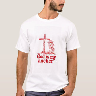 Deus é minha âncora camiseta masculina premium