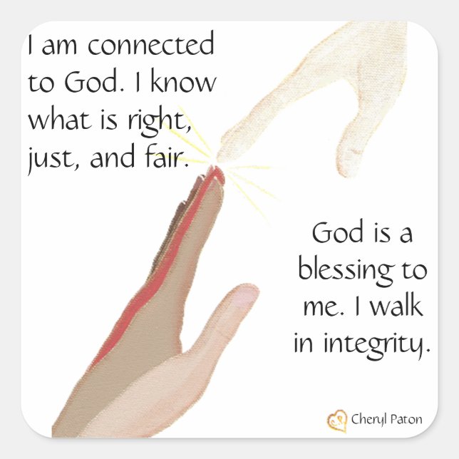 Deus é uma bênção para mim. Passe no adesivo de in (Frente)