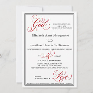 Deus Elegante é o convite para casamento cristão d