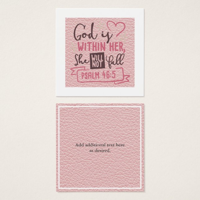 Deus Está Dentro Dela. Ela Não Cairá Nas Raparigas (Frente & Verso)