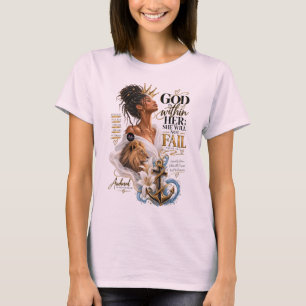 Deus Está Dentro Dela — Salmo 46:5 Camiseta Fé
