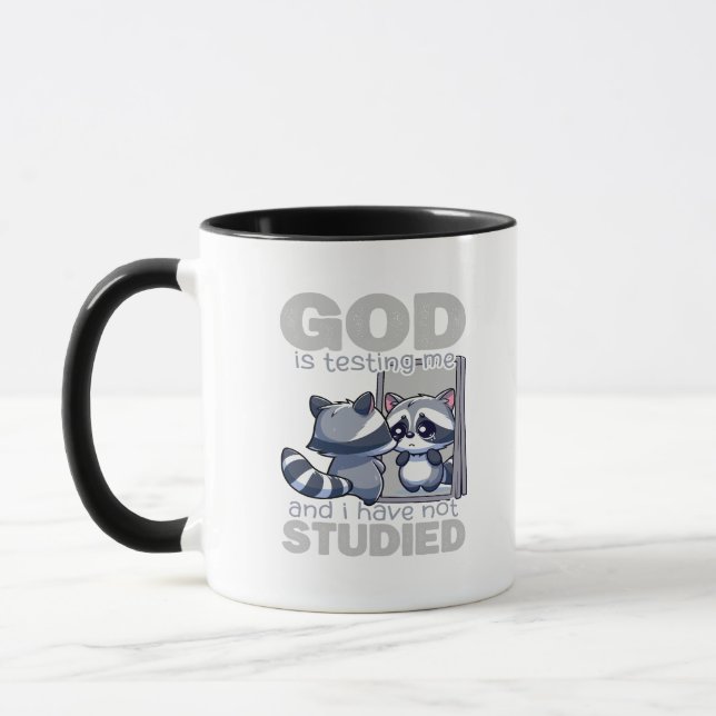 Deus Está Me Testando E Eu Não Estudei Uma Caneca  (Esquerda)