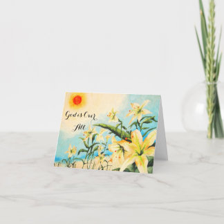 Deus está por cima de todos os cartões de saudação