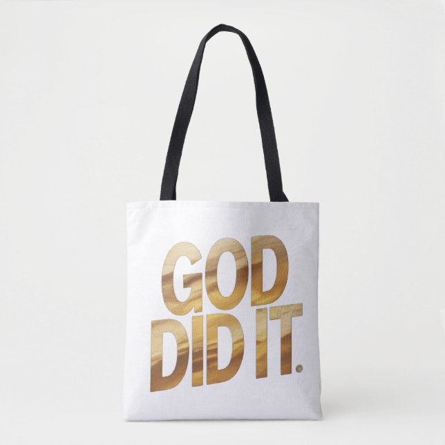 Deus Fez – Bolsa Tote Inspirada na Fé Cristã (Frente)