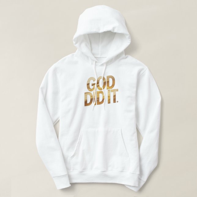 Deus Fez – Camiseta Cristã Inspirada na Fé (Frente do Design)