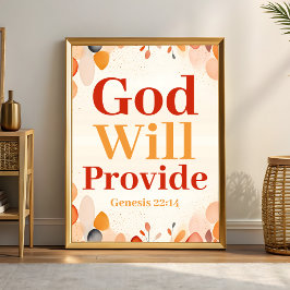 Deus Fornecerá Boho Christian Wall Art impressão