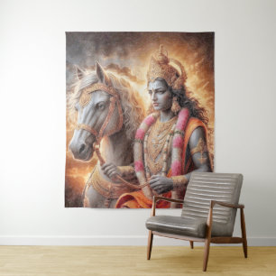 Deus Hindu com Cavalo - Tapeçaria