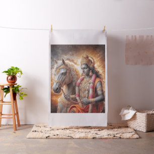 Deus Hindu com Cavalo - Tecido